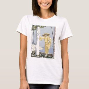 Amalfi, illustration of a woman in a yellow dress T-Shirt