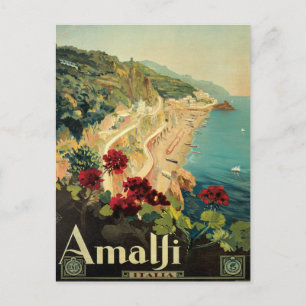 Amalfi Italia Italy Vintage Postcard