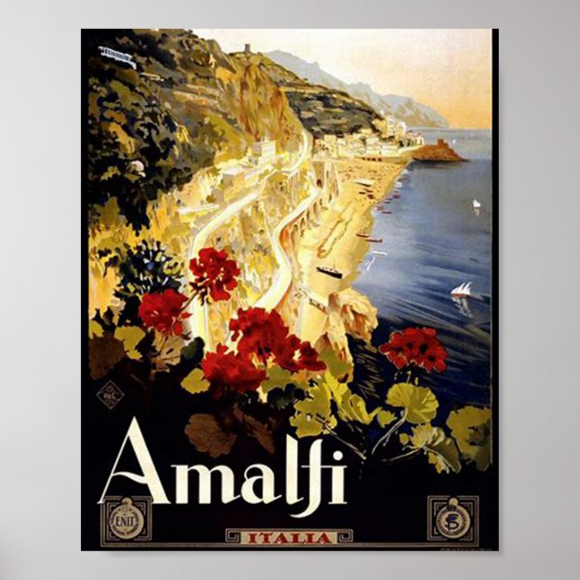 Amalfi Italia Travel Poster (Front)