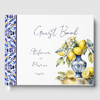 Amalfi Italian blue tiles lemons wedding