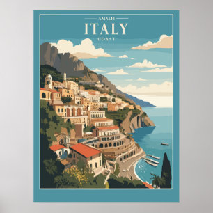 Amalfi Italian Coast Poster