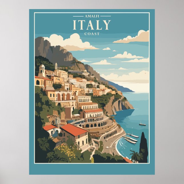 Amalfi Italian Coast Poster (Front)
