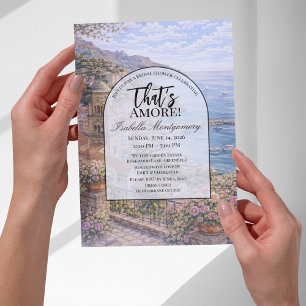 Amalfi Italian Themed Bridal Shower Invitation