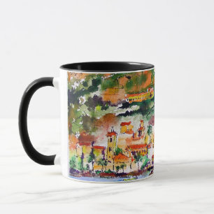 Amalfi Italy Art on Mug Customise the Colour