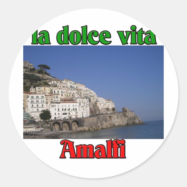 Amalfi Italy Classic Round Sticker (Front)