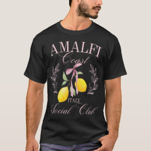  Amalfi Italy Coast Pink Coquette Bow Capri Lemons T-Shirt