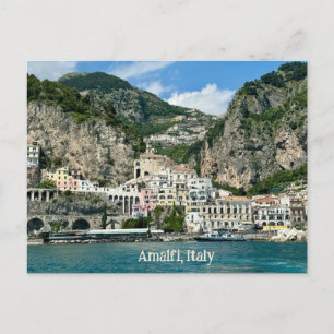 Amalfi Italy Design Poster Postcard