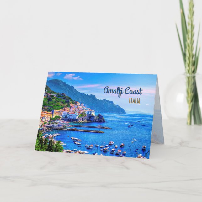 Amalfi Italy Europe Modern Travel Photography Card (Front)