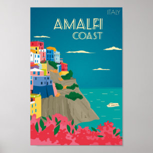 Amalfi Italy Famous Travel Place Poster