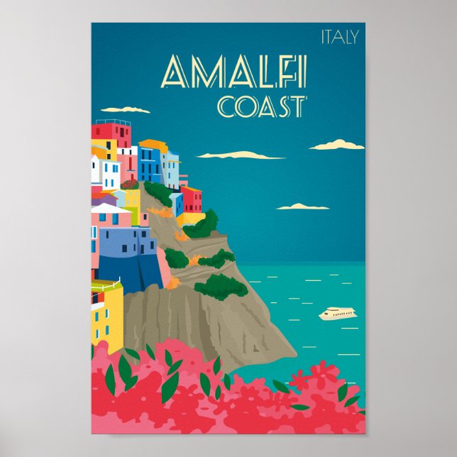 Amalfi Italy Famous Travel Place Poster (Front)