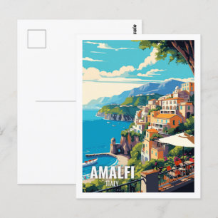 Amalfi Italy Famous Travel Places Postcard