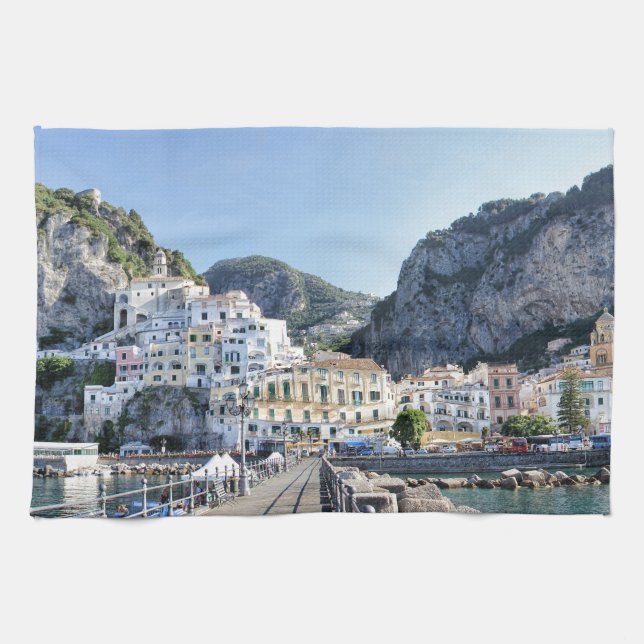amalfi-italy-port-amalfi-coast-dito tea towel (Horizontal)