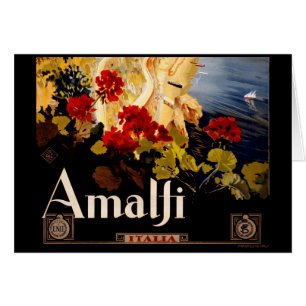 Amalfi Italy Travel Poster Art Graphic