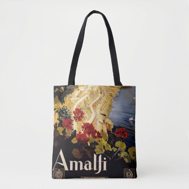 Amalfi Italy Travel Poster Art Graphic Tote Bag (Front)