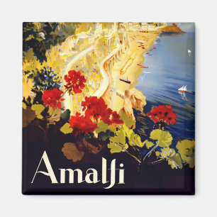 Amalfi Italy vintage travel Magnet