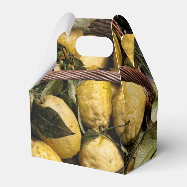 Amalfi Lemon Basket Favour Box (Front Side)