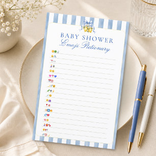 Amalfi Lemon Bow Baby Shower Emoji Pictionary Game