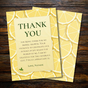 Amalfi Lemon Bridal Shower Thank You Card