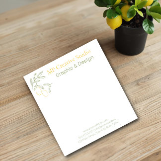 Amalfi Lemon Chic Notepad