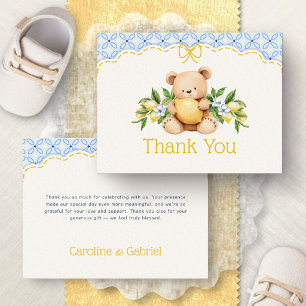 Amalfi Lemon Italian Baby Shower Thank You Card
