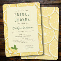 Amalfi Lemon Italian Citrus Bridal Shower invite 