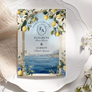 Amalfi Lemon Italian Coast Wedding Invitation