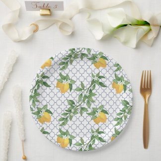 Amalfi Lemon  Paper Plate