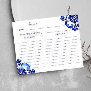 Amalfi Mediterranean Italian themed recipe card