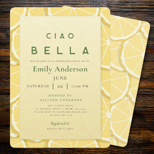 Amalfi Minimal Bridal Shower   Ciao Bella Invite