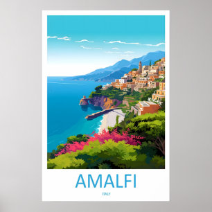 Amalfi Ski Poster Park Vintage Travel National