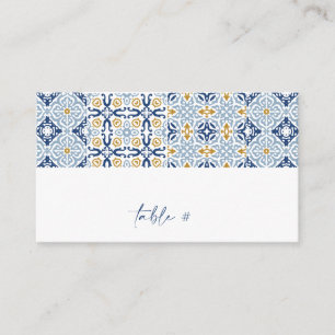 Amalfi Tile Summer Flat Place Card