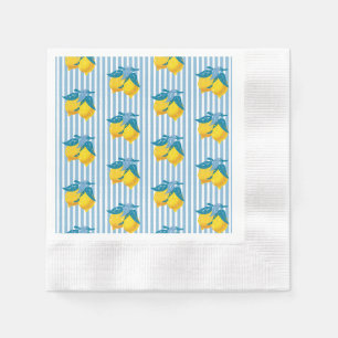 Amalfi Yellow Lemons Mediterranean Style Napkin