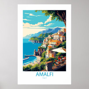 Amalfy Italy Famous Travel Places Poster