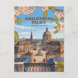 Amalienborg Palace Copenhagen Royal Residence Post Postcard