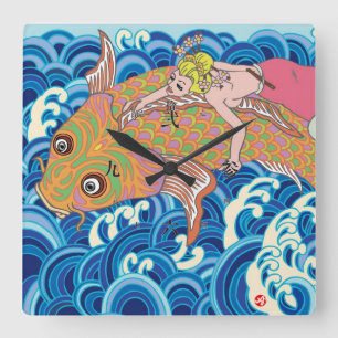 Amami a girl. square wall clock