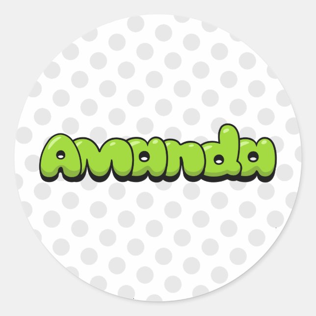 Amanda Classic Round Sticker (Front)