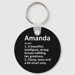Amanda Definition Personalised Name Funny Christma Key Ring