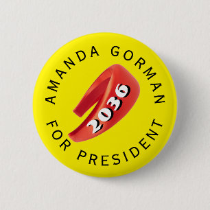 Amanda Gorman for President 6 Cm Round Badge