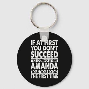 Amanda Name D Birthday Funny Christmas Joke  Key Ring