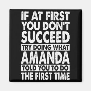 Amanda Name D Birthday Funny Christmas Joke Magnet