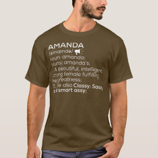 Amanda Name Definition Amanda Female Name 1 T-Shirt