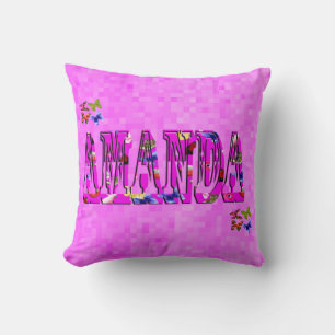 Amanda Name Logo, Cushion