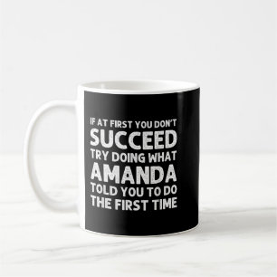AMANDA Name Personalized Birthday Funny Christmas  Coffee Mug