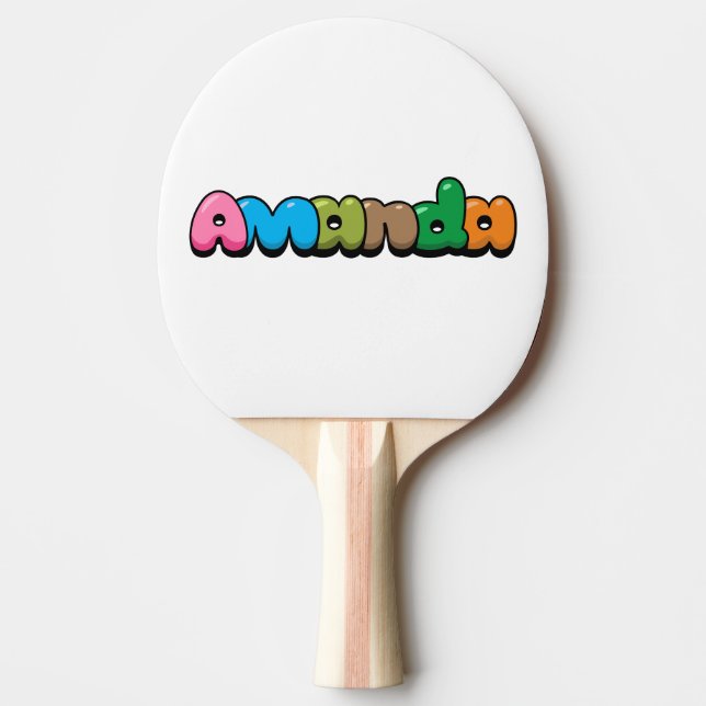 Amanda Ping Pong Paddle (Front)