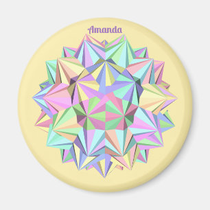 AMANDA ~ POLYHEDRA ~ PASTEL~  MAGNET