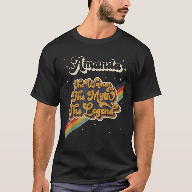 Amanda The Women The Myth The Legend First Name Re T-Shirt (Front)