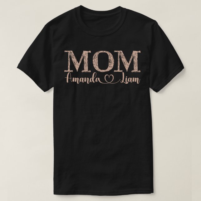 Amanda V Mothers boy Mum Gigi Aunt family T-Shirt (Design Front)