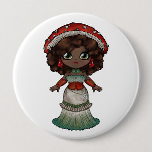 Amanita 10 Cm Round Badge
