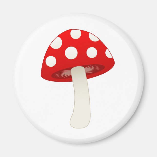 Amanita Muscaria Mushroom Love Magnet (Front)