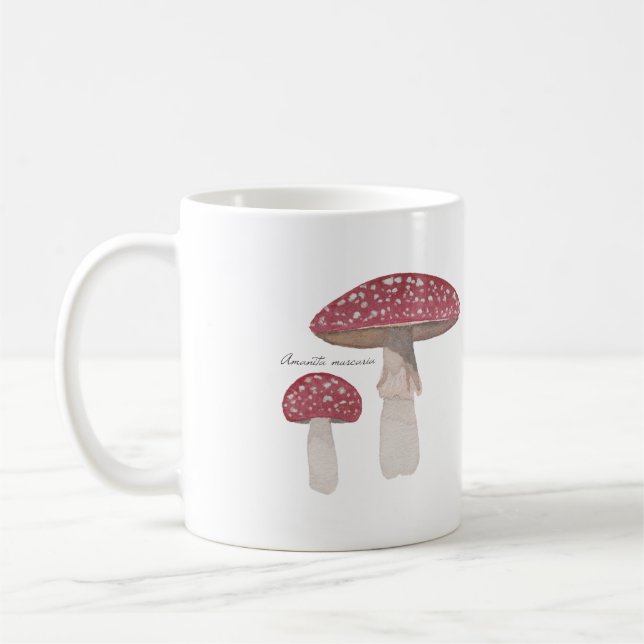 Amanita Mushroom Coffee Cup Magic Mushroom Mug (Left)